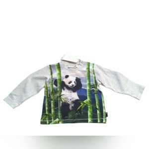 MOLO Panda Graphic Long Sleeve Shirt Size 74 (9 Months) New.